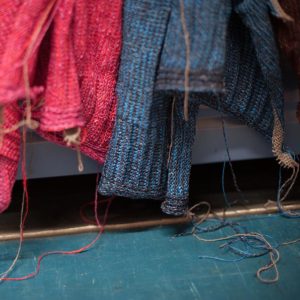 freshly knitted garments at Bill Baber Knitwear