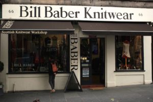 Bill Baber shop front in the Grassmarket.