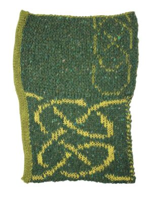 Moss Merino Wool & Linen Celtic Stole Swatch