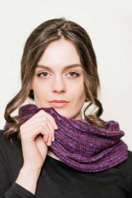 Burgundy Donegal Wool & Linen Snood
