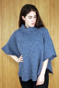 Finn Blue Argyll Poncho