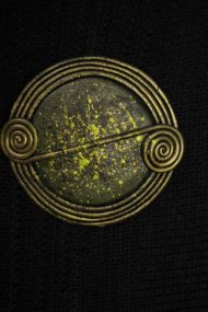 Clover Scroll Brooch
