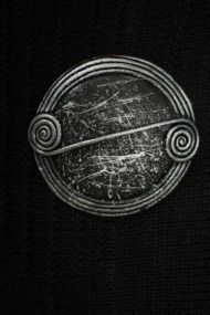 Coal Scroll Brooch