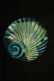 Spearmint Shell Brooch