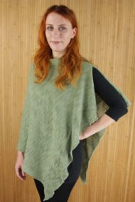 Curragh Green Linen Poncho
