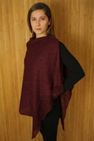 Burgundy Linen Cape