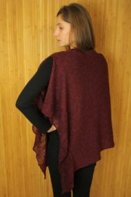 Burgundy Linen Cape