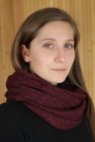 Burgundy Linen Snood