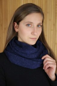 Navy Linen Snood