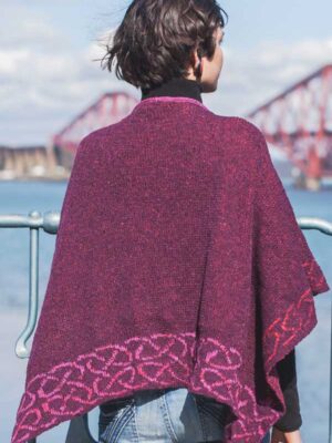 Raspberry Celtic Stole