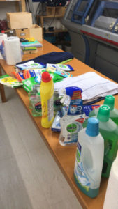 Cleaning fluids at the studio