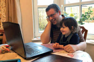 Jack & Maisie working from home