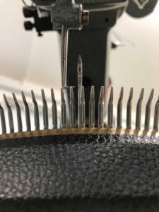 The needle on a linking machine