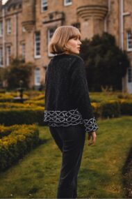 Coal Mull silk reverse