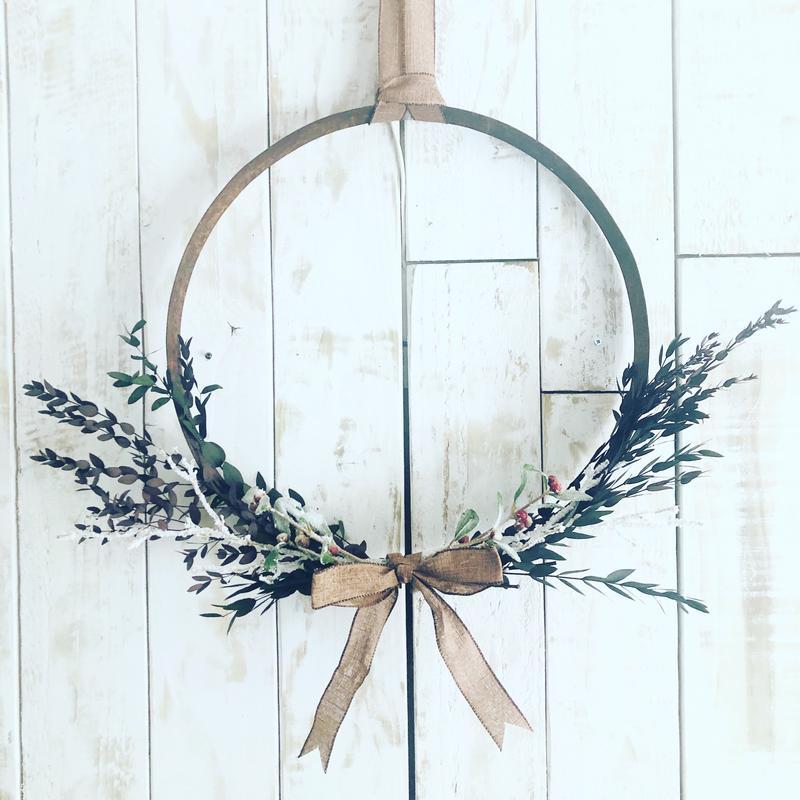 Winter Whisky Hoop Wreath