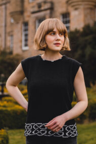 Charcoal Silk Shell Top