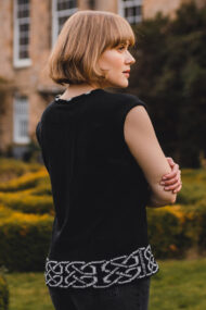 Charcoal Silk Shell Top