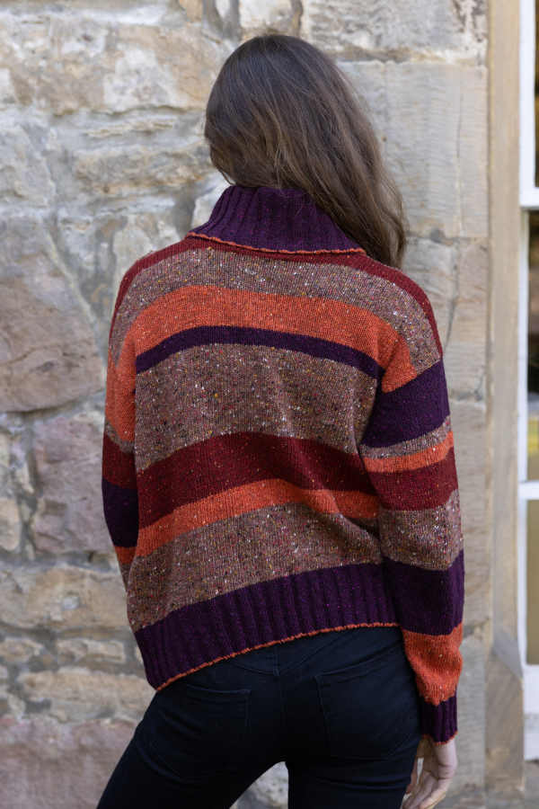 Bordeaux Striped Marcia Pullover