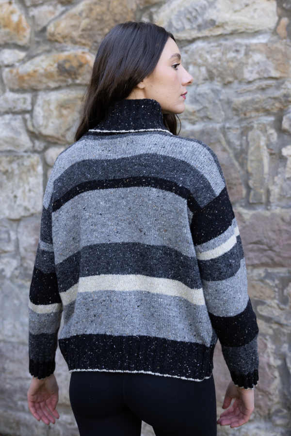 Coal Striped Marcia Pullover