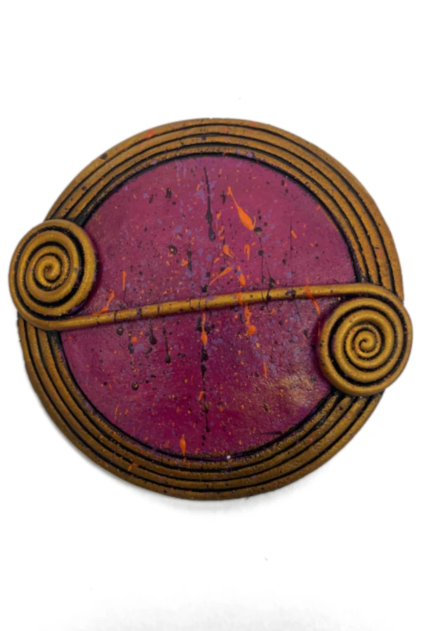 Mallow Scroll Brooch
