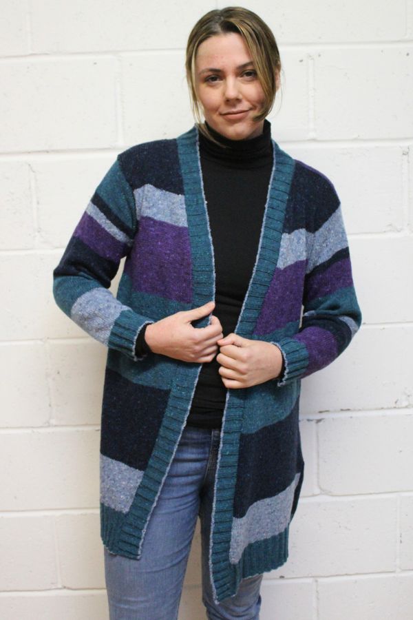 Thistle Long Marcia Stripe Cardigan