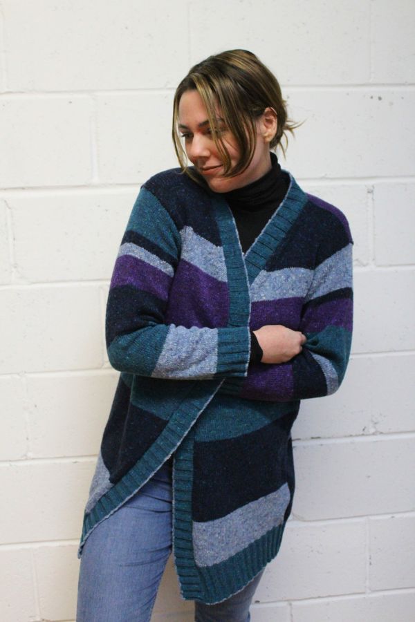 Thistle Long Marcia Stripe Cardigan