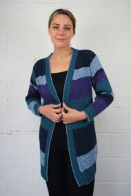 Thistle Long Striped Marcia Cardigan