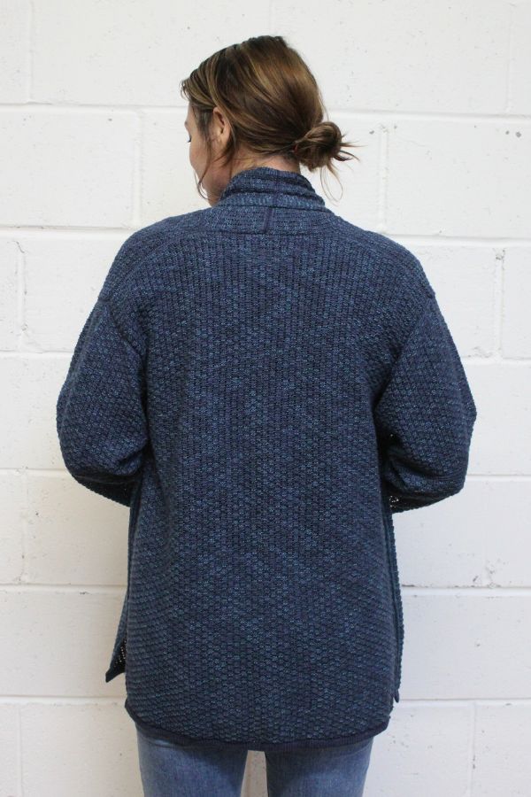 Marine Long Crail Cardigan reverse