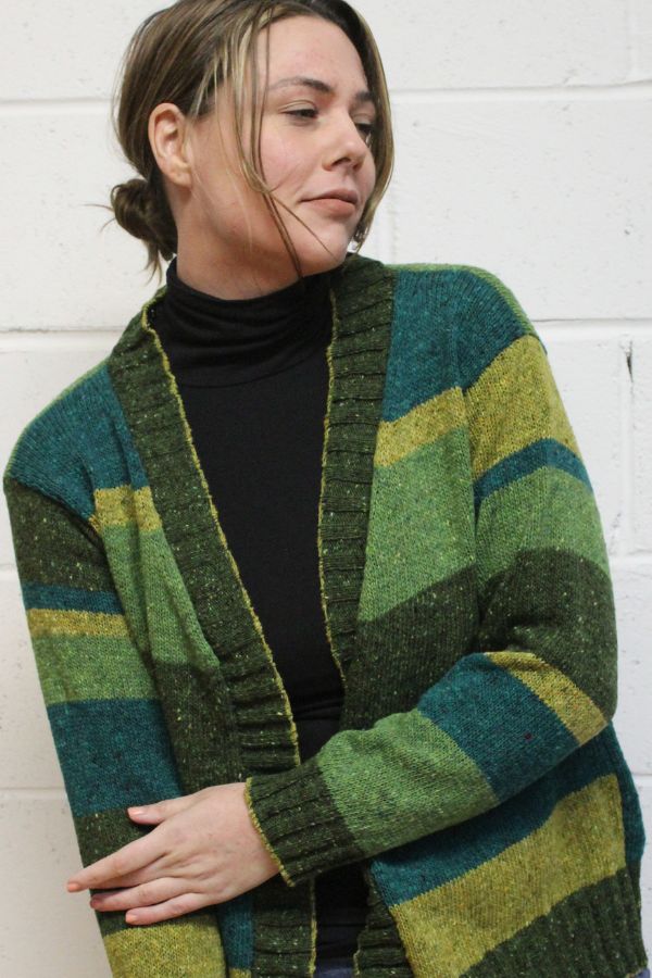 Fern Striped Marcia Cardigan