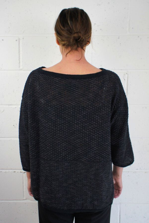 Charcoal Linen Crail Tunic reverse