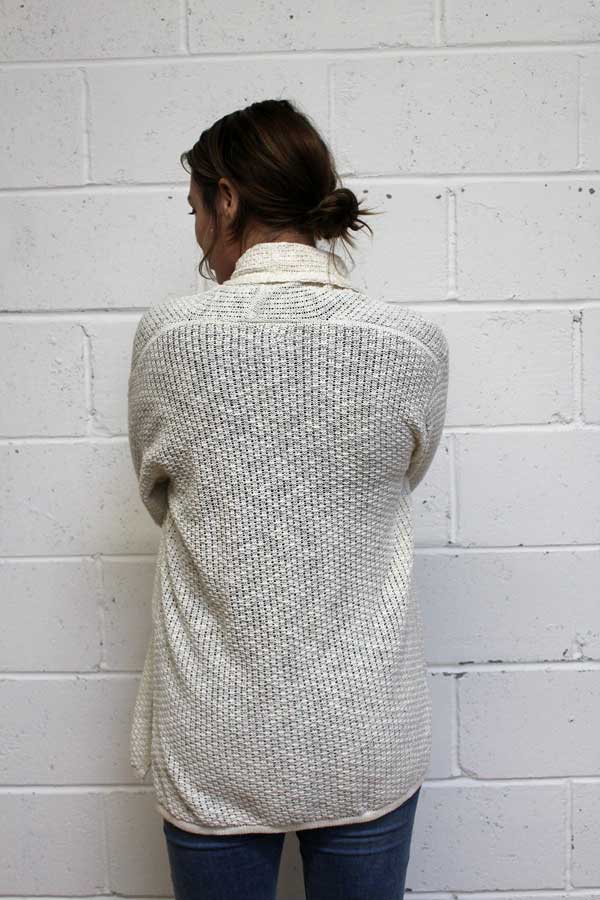 Ecru Long Crail Cardigan
