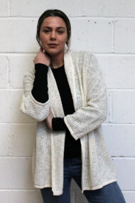 Ecru Long Crail Cardigan