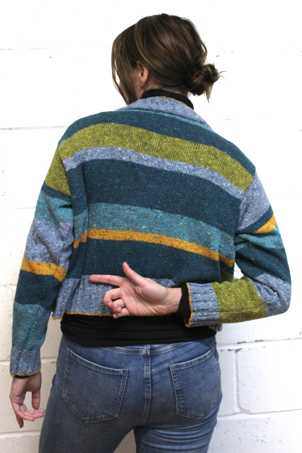 Atlantic Striped Short Marcia Cardigan