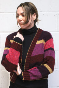 Mallow Striped Short Marcia Cardigan