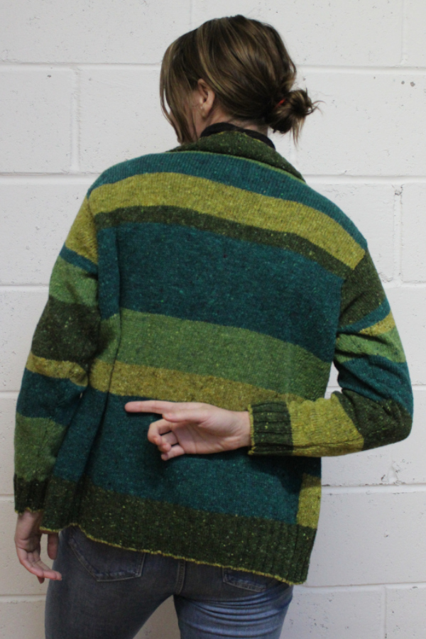 Fern Striped Marcia Cardigan
