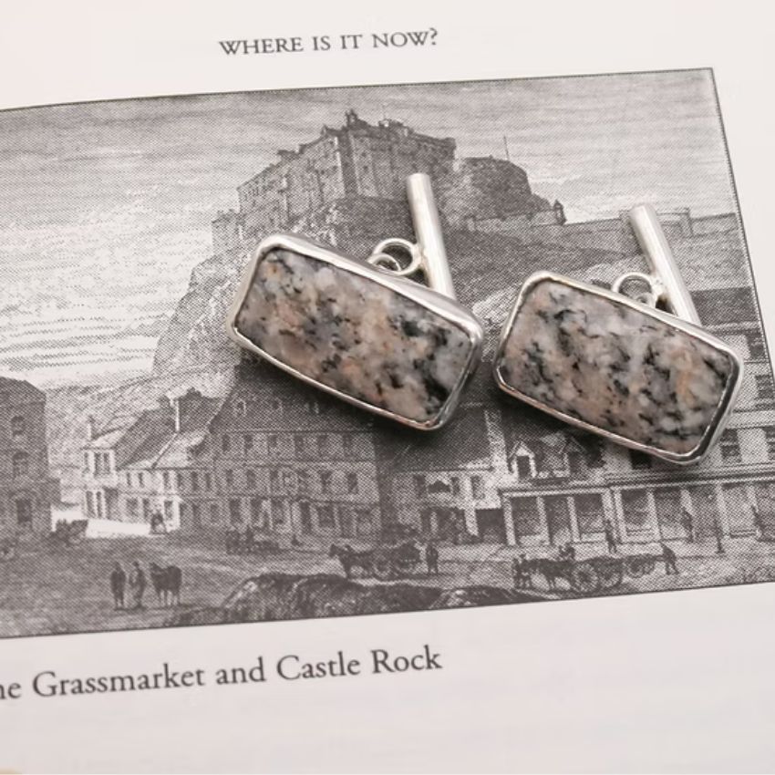 Thistledown Wishes: Edinburgh Royal Mile cobblestone cufflinks