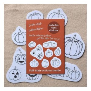 Made ln Scotland pumpkin stick and stitch kit