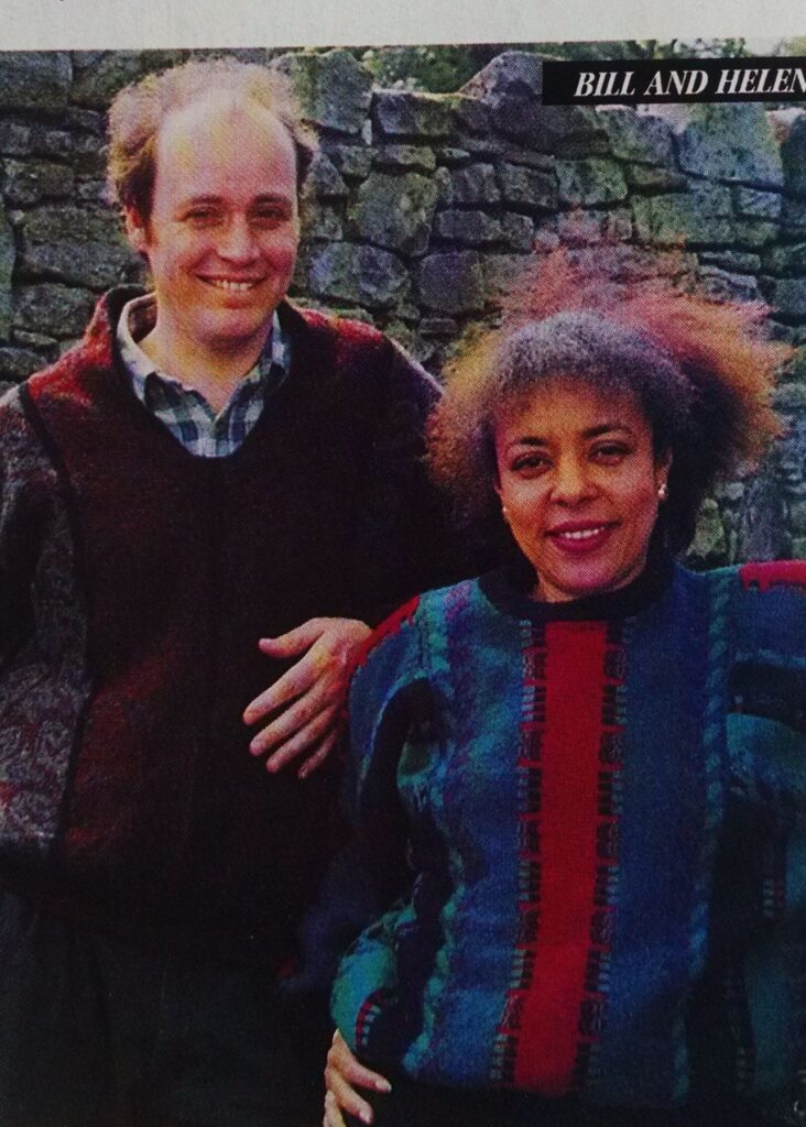 Bill and Helen in their own designs at Craigmillar Castle by Sonia Miller Photo 1995 ish